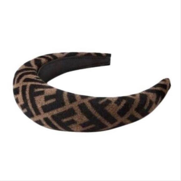 FENDI FF logo felt headband hair band